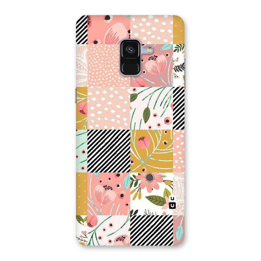 Leaf Stripe Polka Back Case for Galaxy A8 Plus