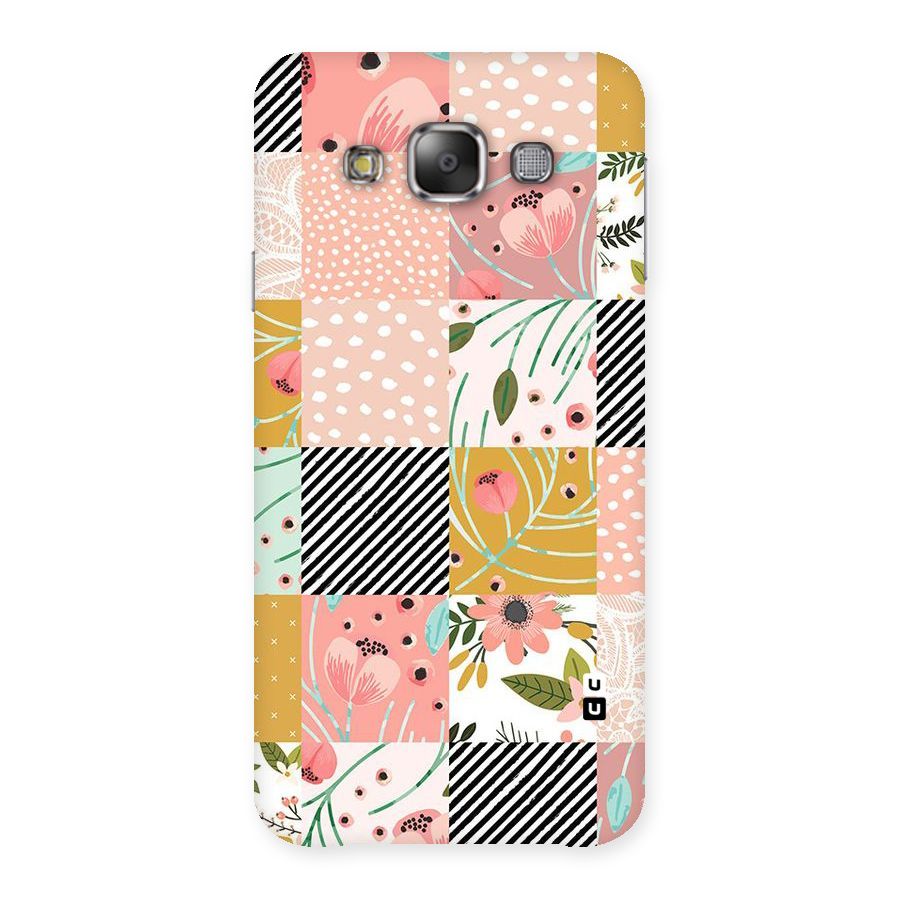 Leaf Stripe Polka Back Case for Galaxy E7