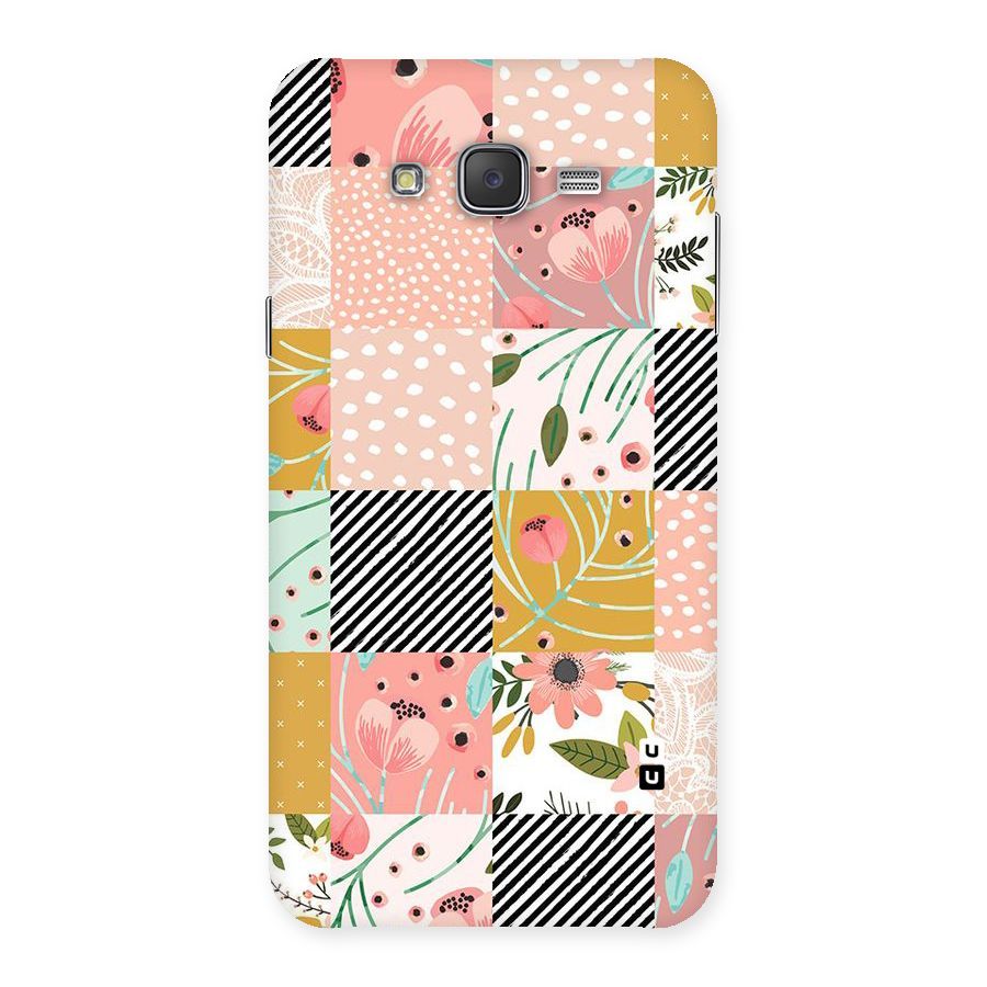 Leaf Stripe Polka Back Case for Galaxy J7