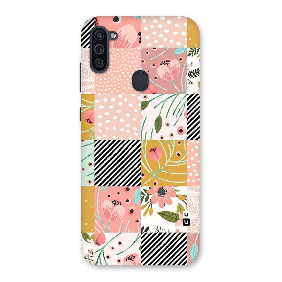 Leaf Stripe Polka Back Case for Galaxy M11