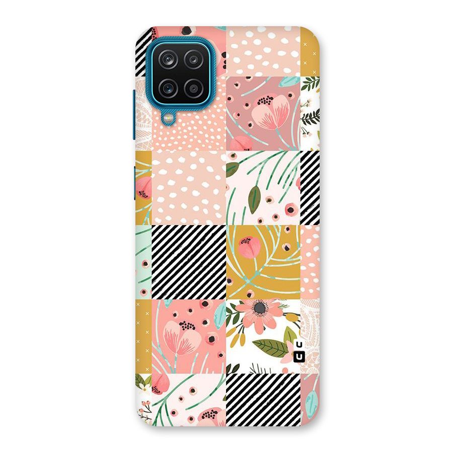 Leaf Stripe Polka Back Case for Galaxy M12
