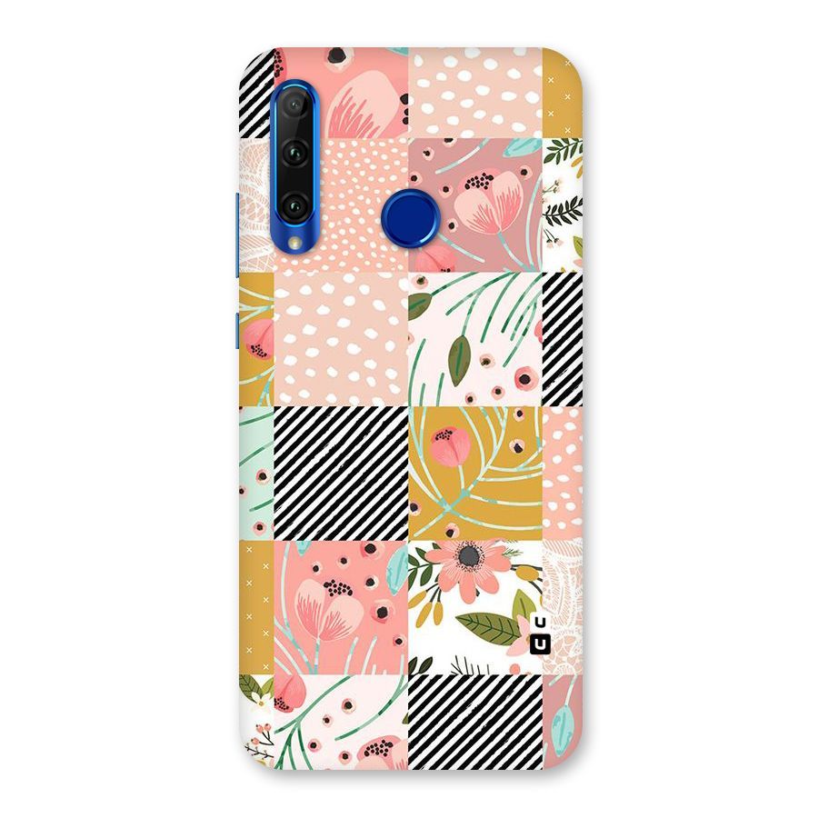 Leaf Stripe Polka Back Case for Honor 20i