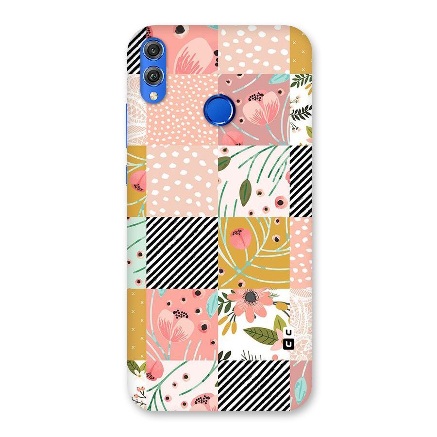Leaf Stripe Polka Back Case for Honor 8X