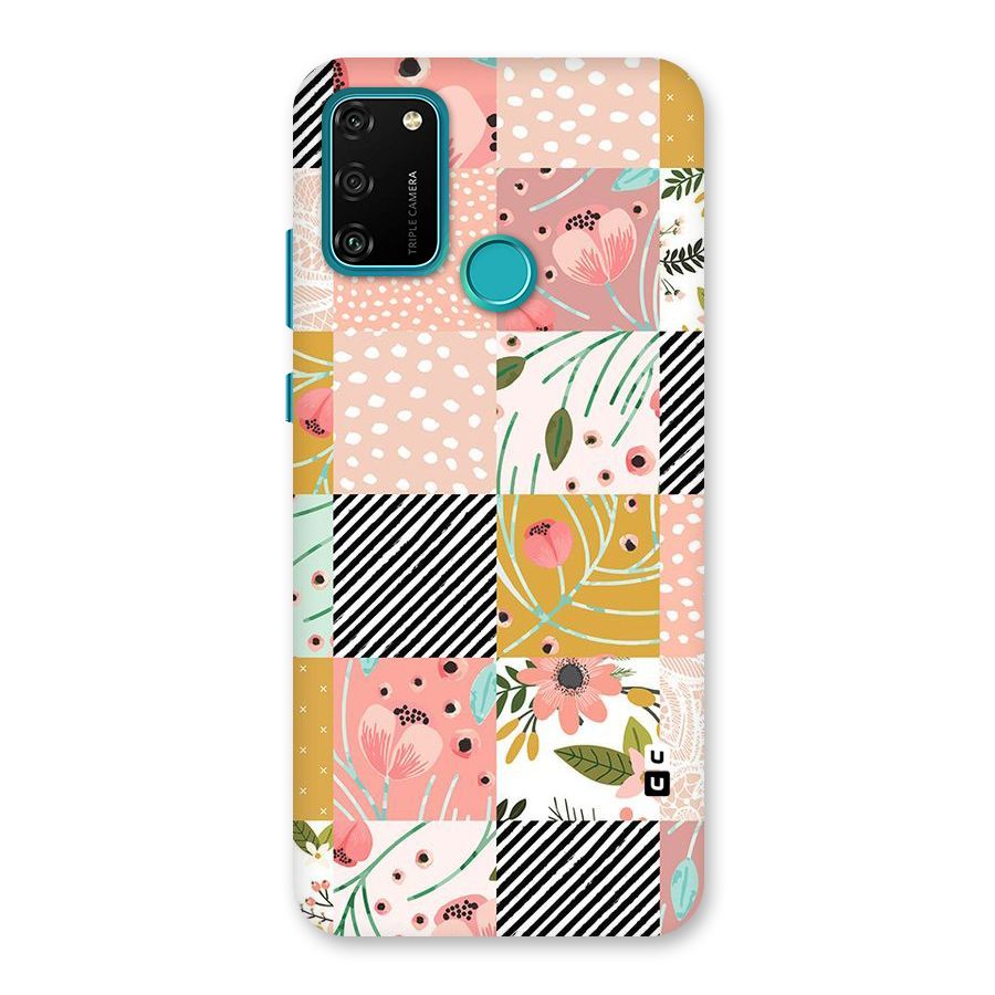 Leaf Stripe Polka Back Case for Honor 9A
