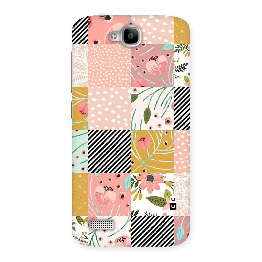 Leaf Stripe Polka Back Case for Honor Holly