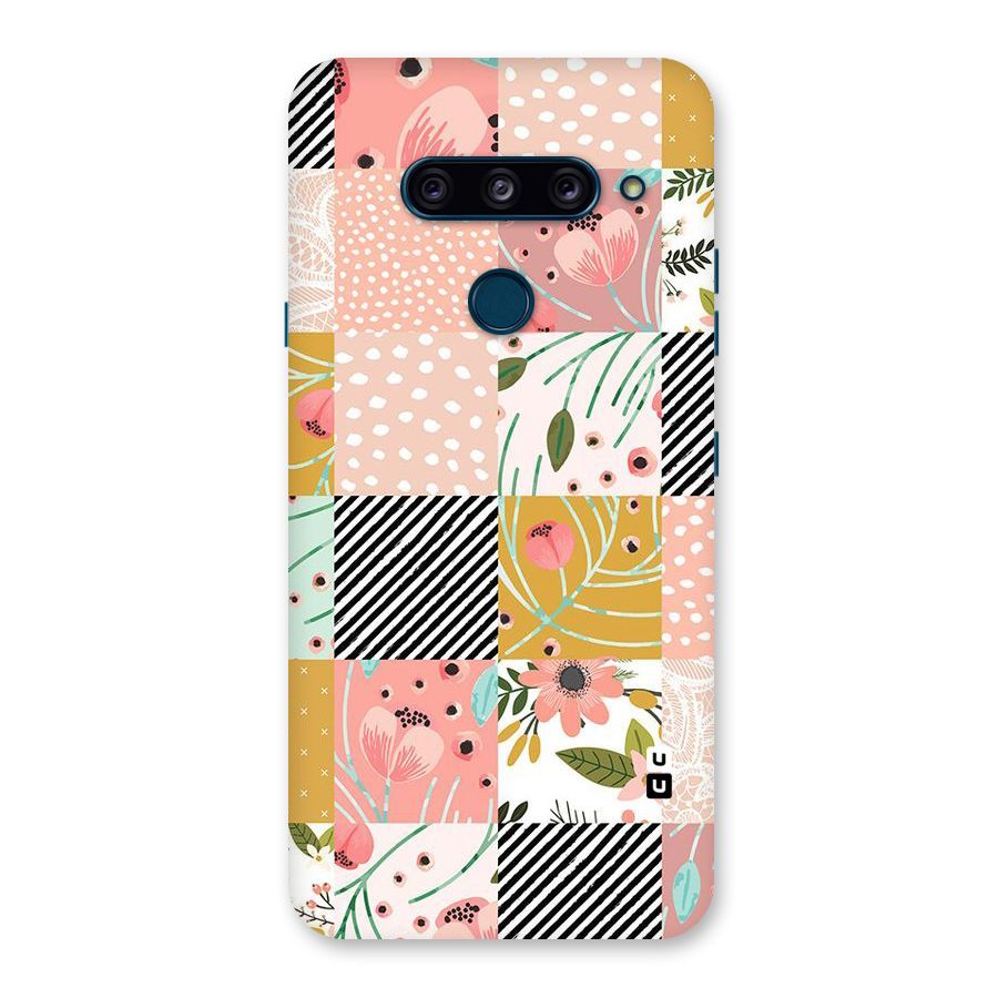 Leaf Stripe Polka Back Case for LG  V40 ThinQ