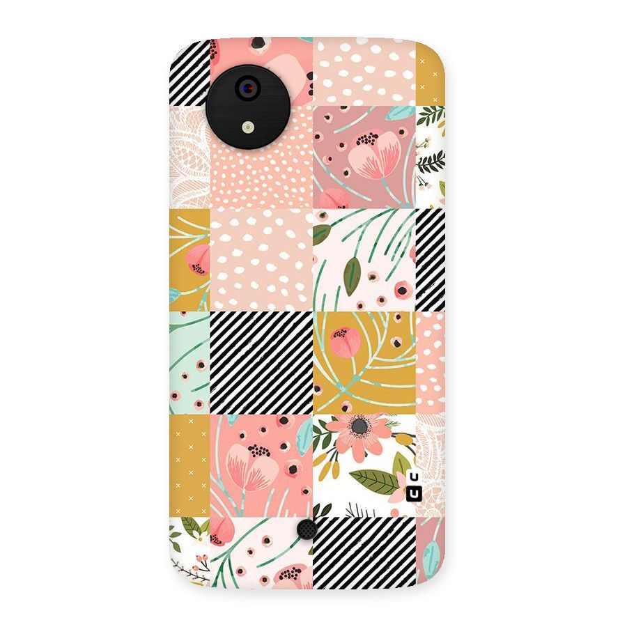 Leaf Stripe Polka Back Case for Micromax Canvas A1