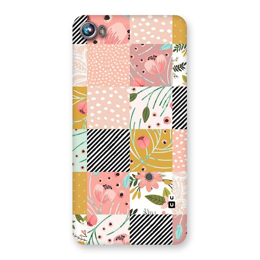 Leaf Stripe Polka Back Case for Micromax Canvas Fire 4 A107