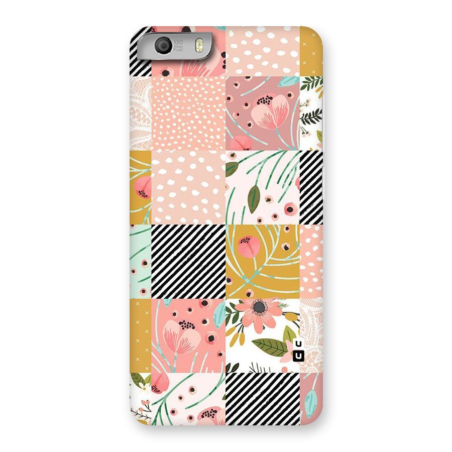 Leaf Stripe Polka Back Case for Micromax Canvas Knight 2