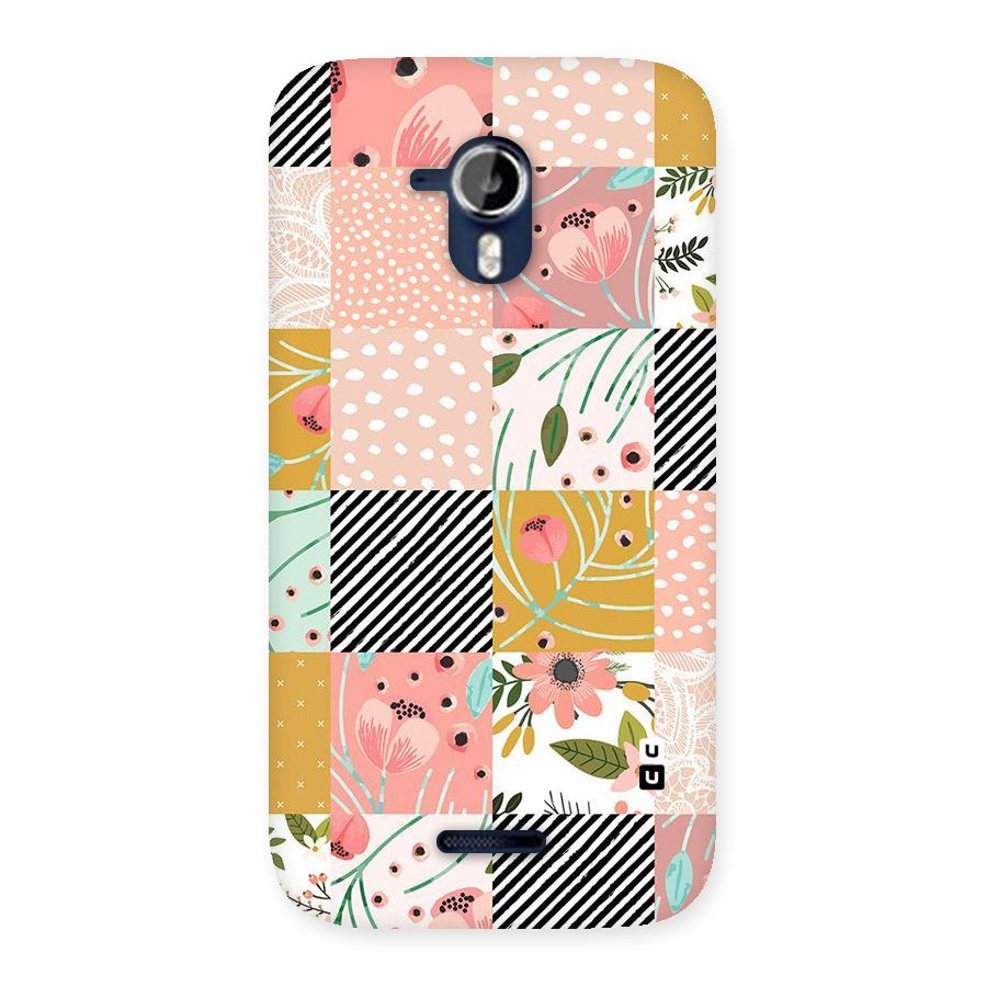 Leaf Stripe Polka Back Case for Micromax Canvas Magnus A117