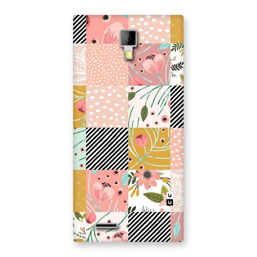 Leaf Stripe Polka Back Case for Micromax Canvas Xpress A99