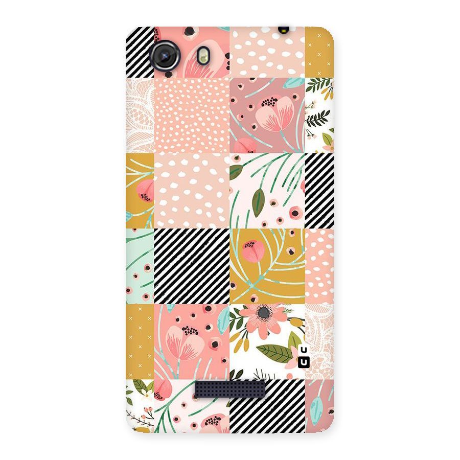 Leaf Stripe Polka Back Case for Micromax Unite 3