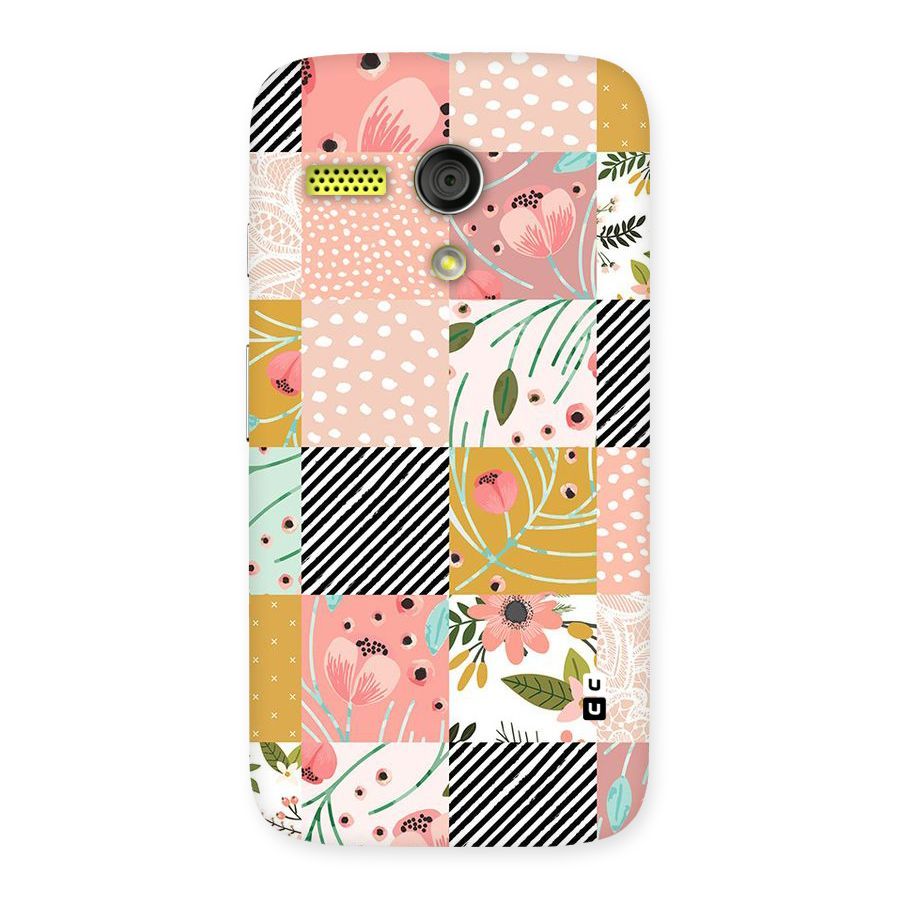 Leaf Stripe Polka Back Case for Moto G