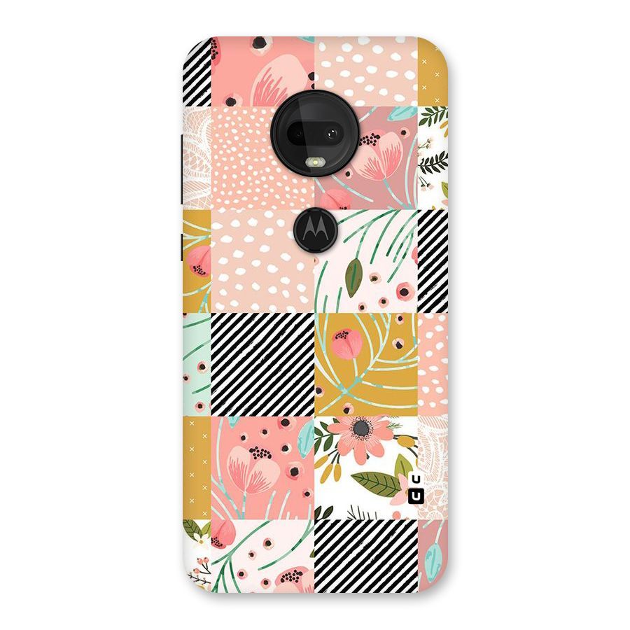 Leaf Stripe Polka Back Case for Moto G7