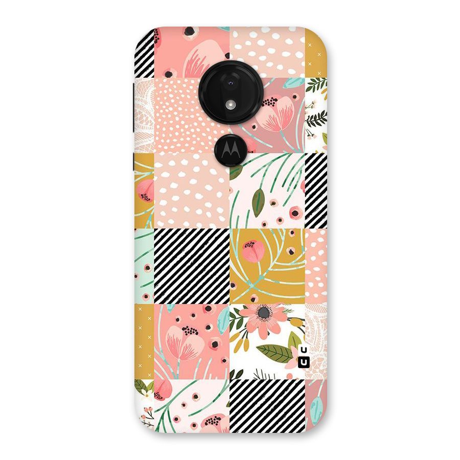 Leaf Stripe Polka Back Case for Moto G7 Power