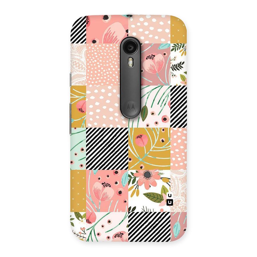Leaf Stripe Polka Back Case for Moto G Turbo