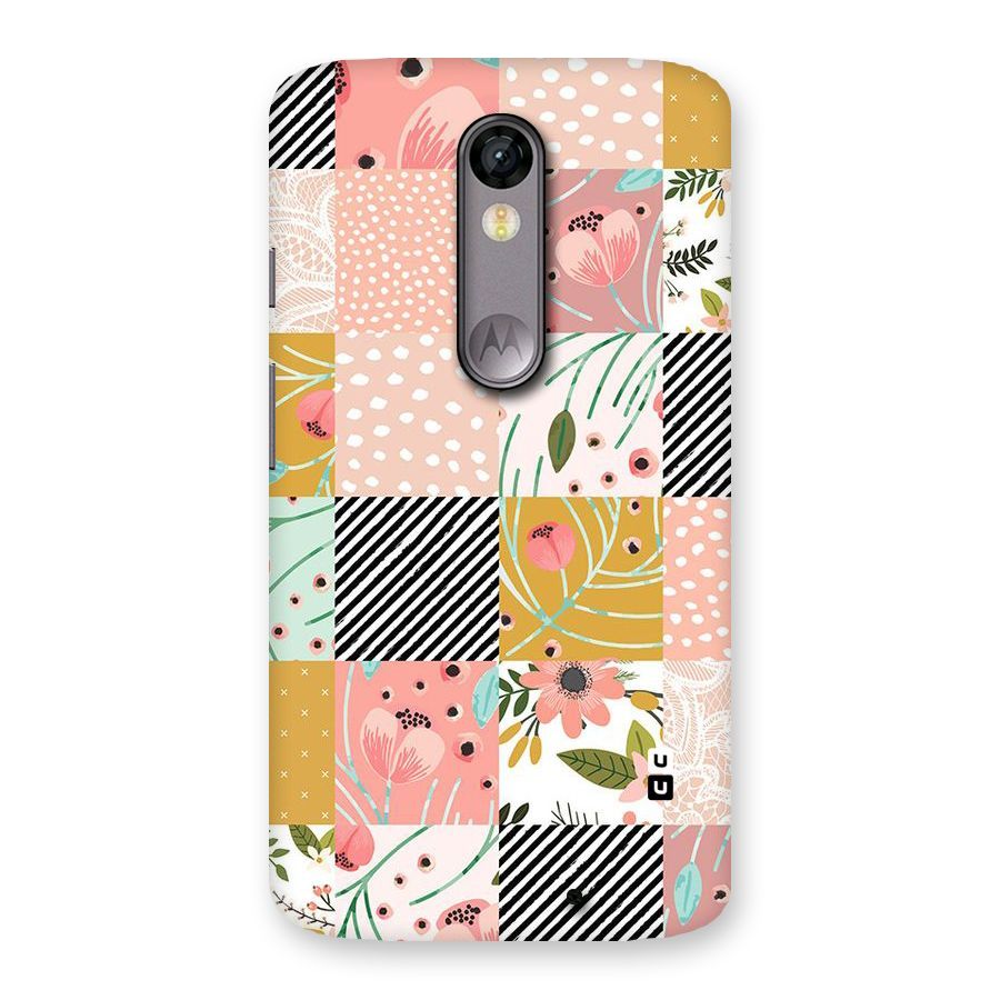 Leaf Stripe Polka Back Case for Moto X Force