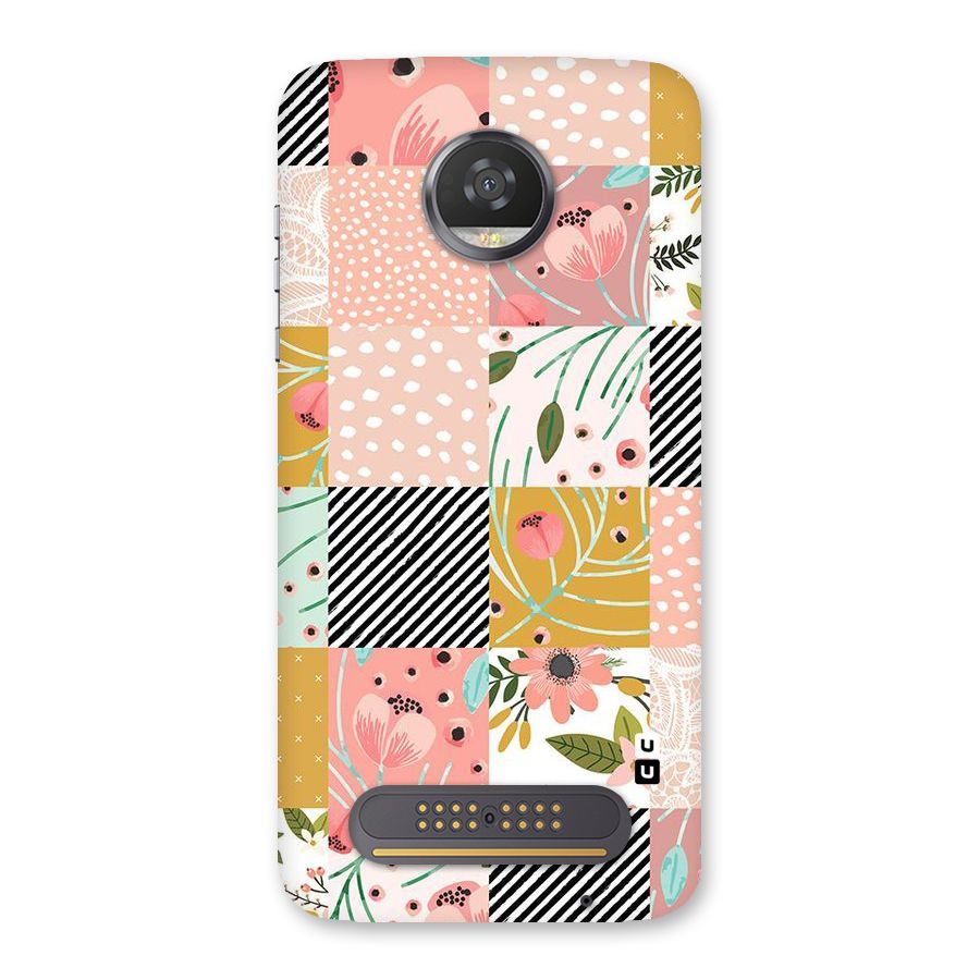 Leaf Stripe Polka Back Case for Moto Z2 Play