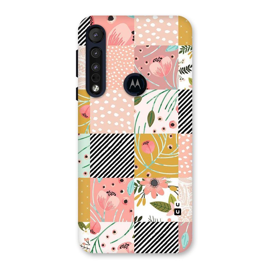 Leaf Stripe Polka Back Case for Motorola One Macro