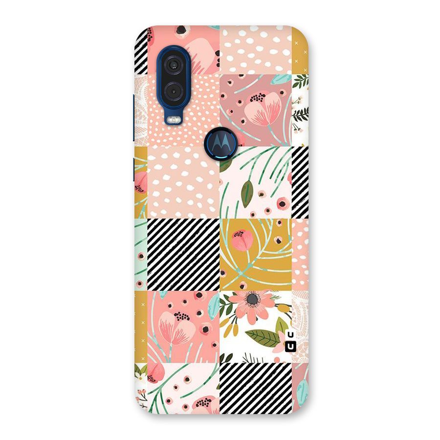 Leaf Stripe Polka Back Case for Motorola One Vision