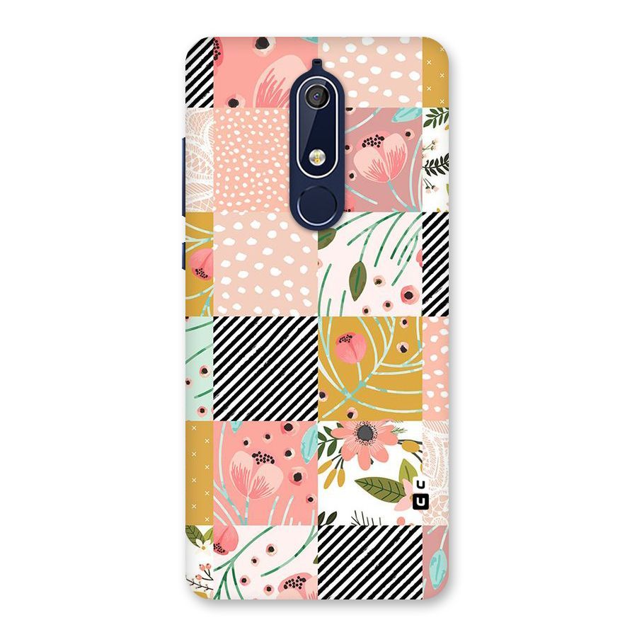 Leaf Stripe Polka Back Case for Nokia 5.1