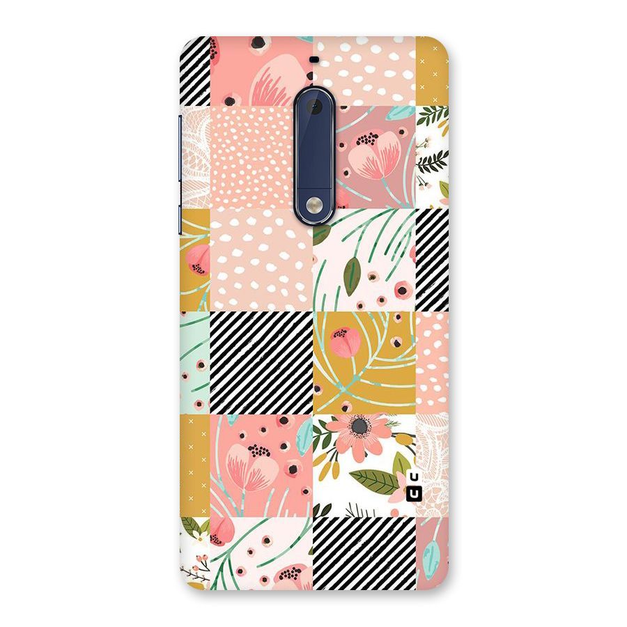 Leaf Stripe Polka Back Case for Nokia 5
