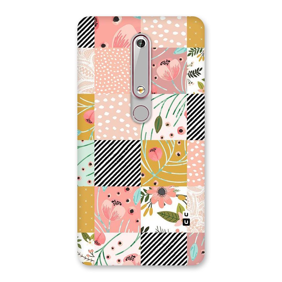 Leaf Stripe Polka Back Case for Nokia 6.1