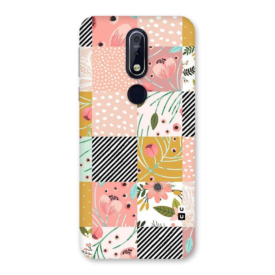 Leaf Stripe Polka Back Case for Nokia 7.1