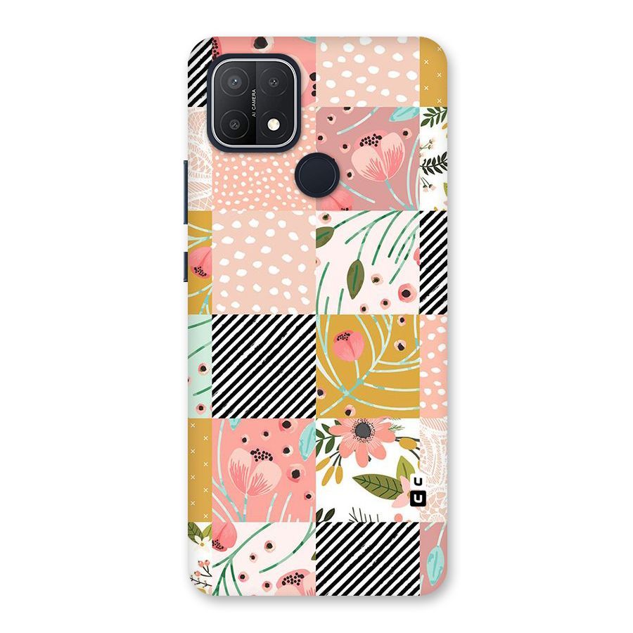 Leaf Stripe Polka Back Case for Oppo A15s