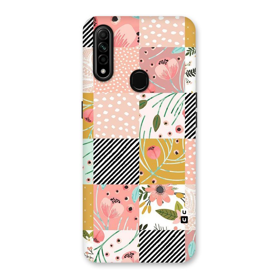 Leaf Stripe Polka Back Case for Oppo A31