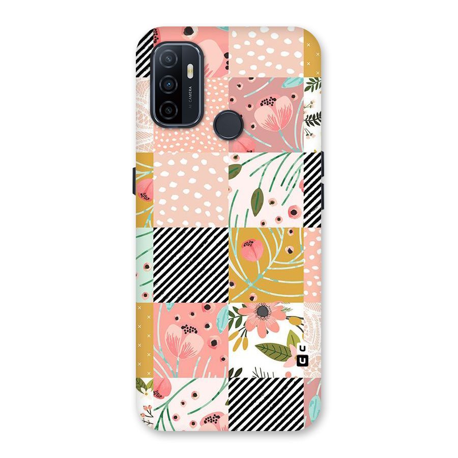 Leaf Stripe Polka Back Case for Oppo A32