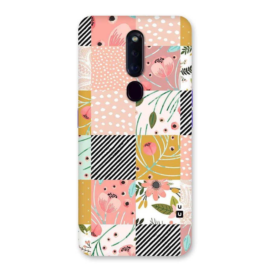 Leaf Stripe Polka Back Case for Oppo F11 Pro