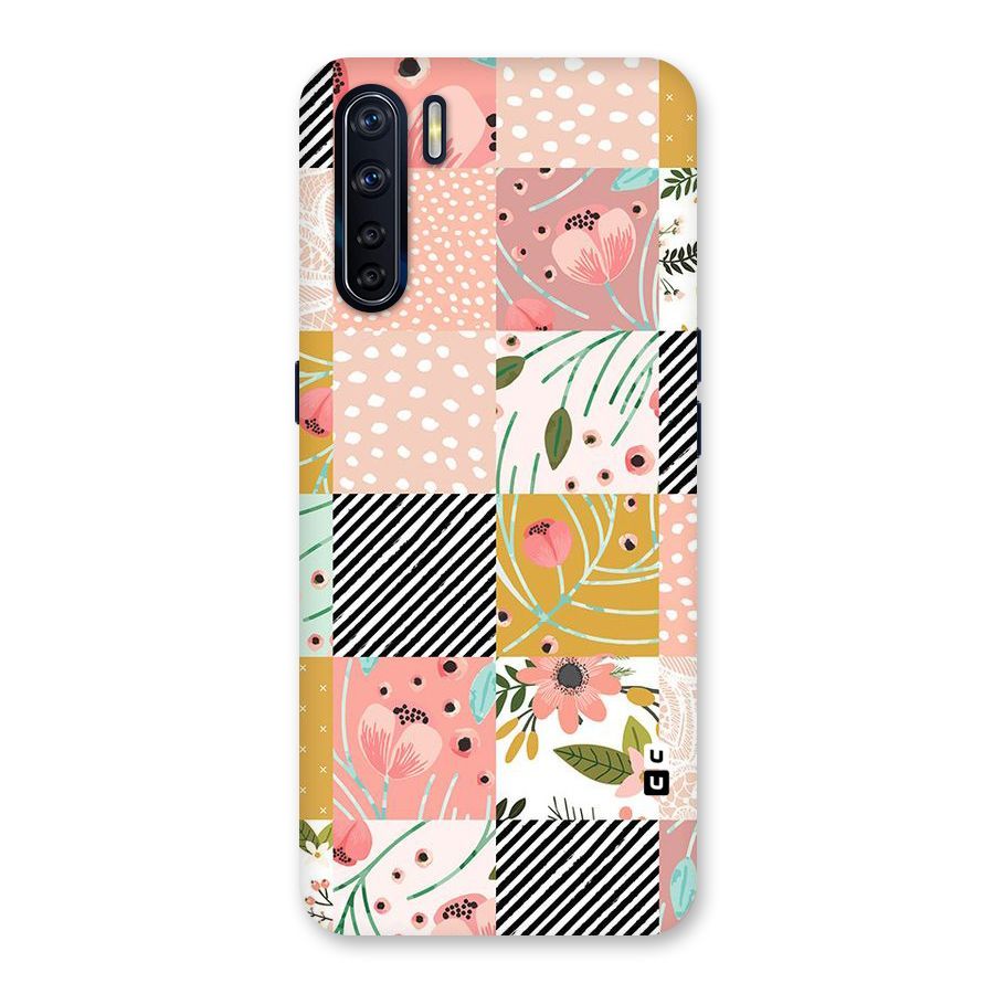 Leaf Stripe Polka Back Case for Oppo F15