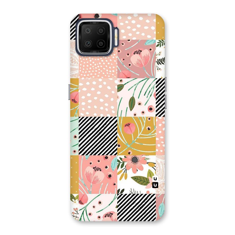 Leaf Stripe Polka Back Case for Oppo F17