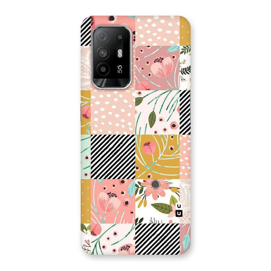 Leaf Stripe Polka Back Case for Oppo F19 Pro Plus 5G