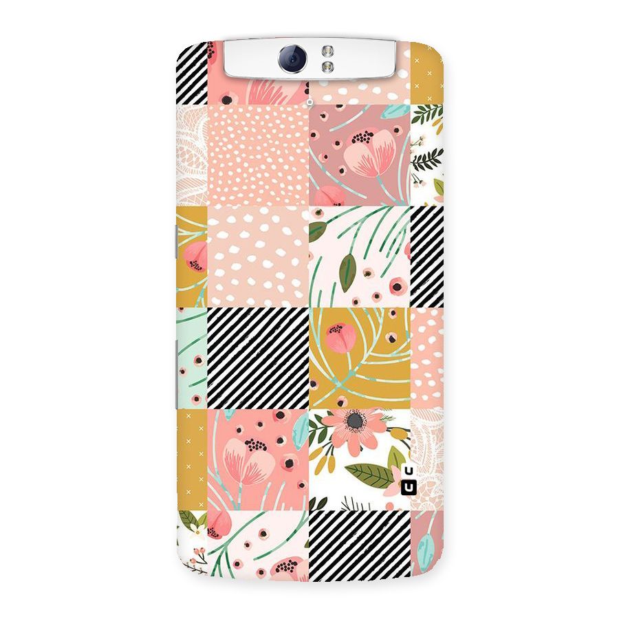 Leaf Stripe Polka Back Case for Oppo N1