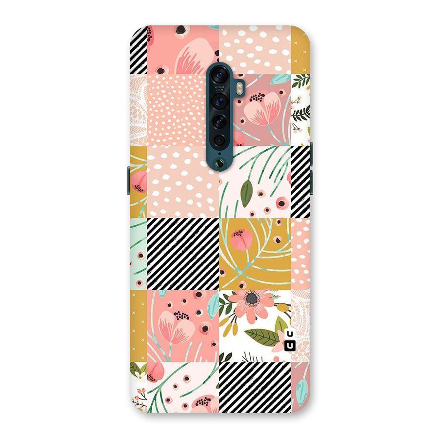 Leaf Stripe Polka Back Case for Oppo Reno2
