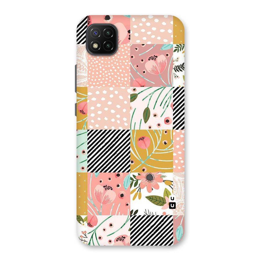 Leaf Stripe Polka Back Case for Poco C3