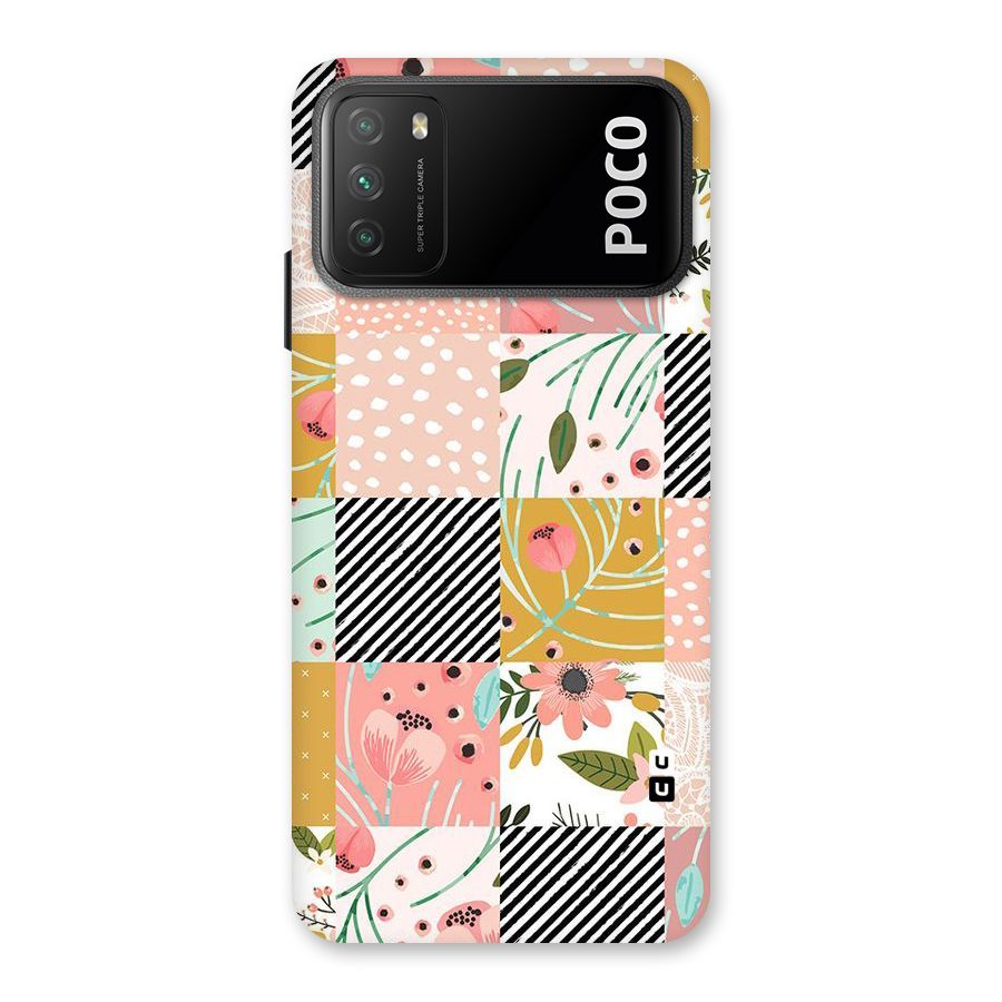 Leaf Stripe Polka Back Case for Poco M3