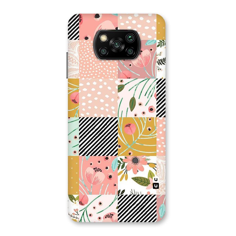 Leaf Stripe Polka Back Case for Poco X3