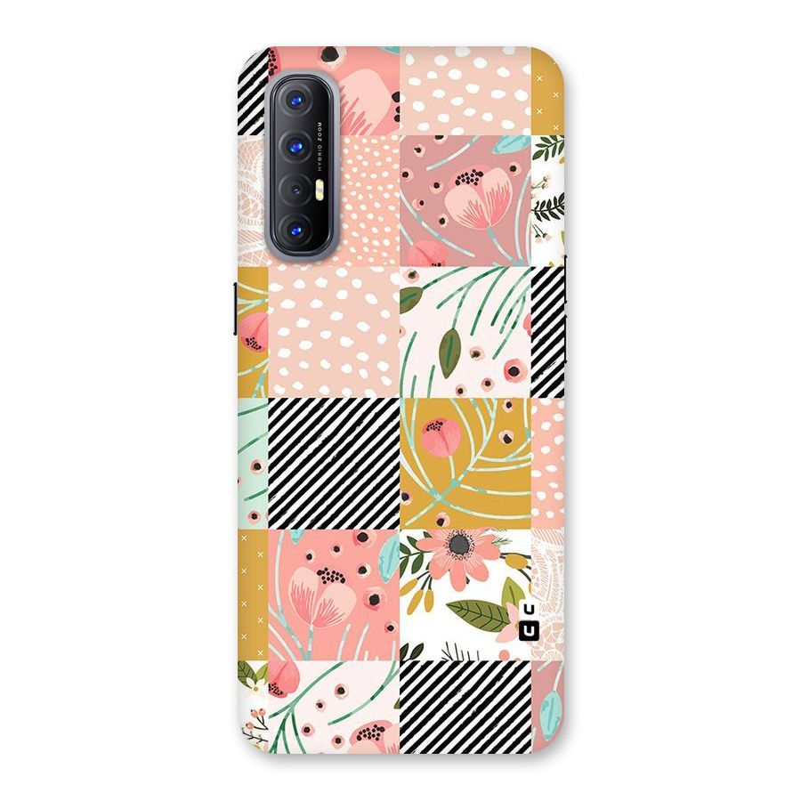 Leaf Stripe Polka Back Case for Reno3 Pro