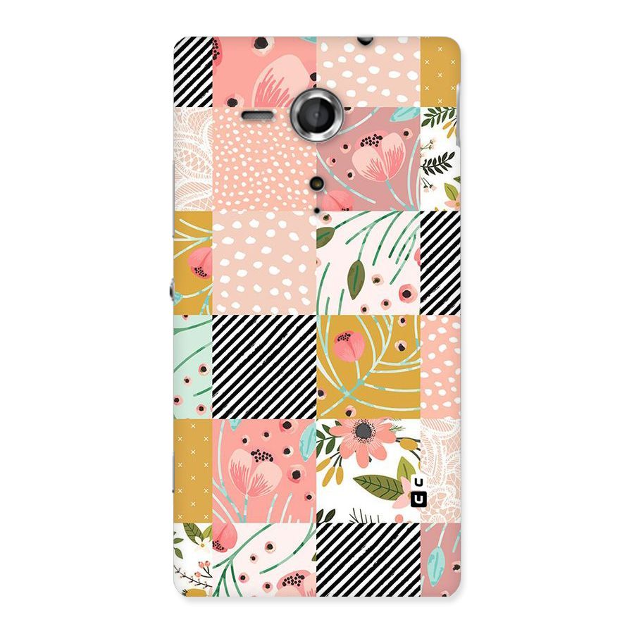 Leaf Stripe Polka Back Case for Sony Xperia SP