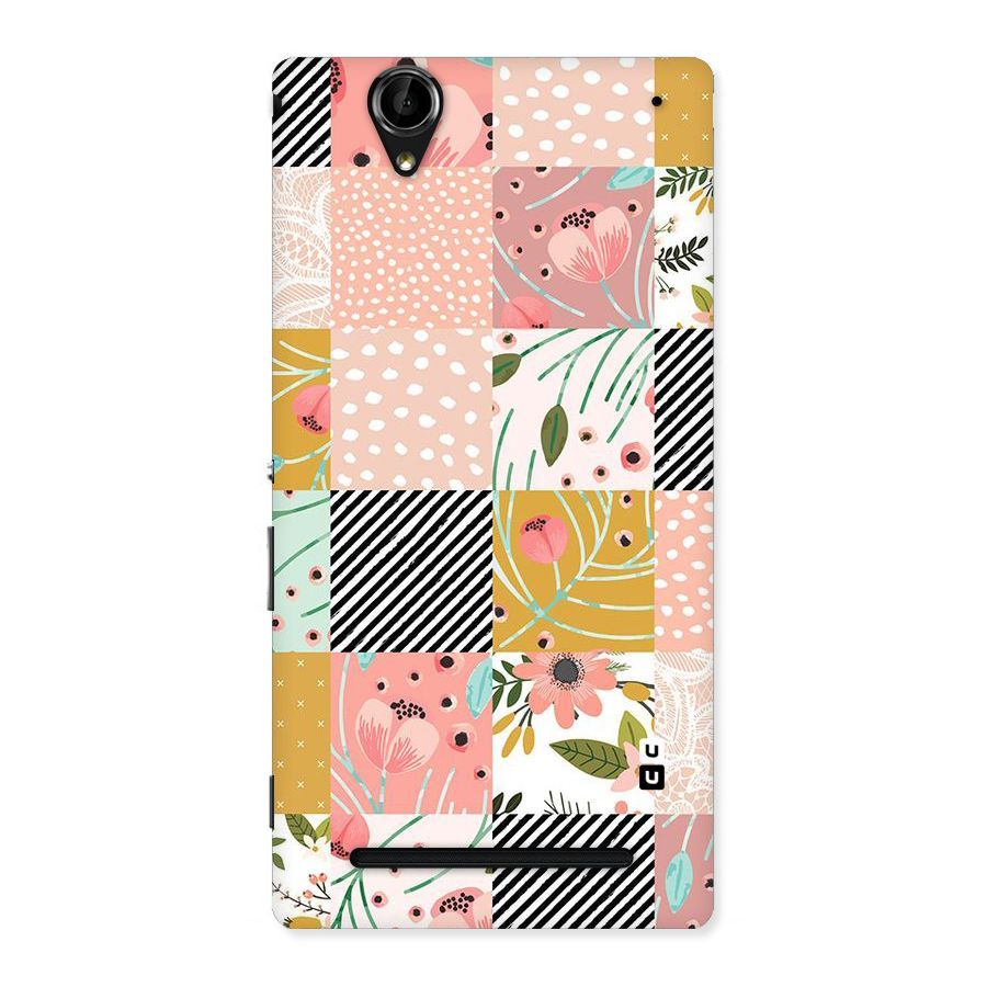 Leaf Stripe Polka Back Case for Sony Xperia T2