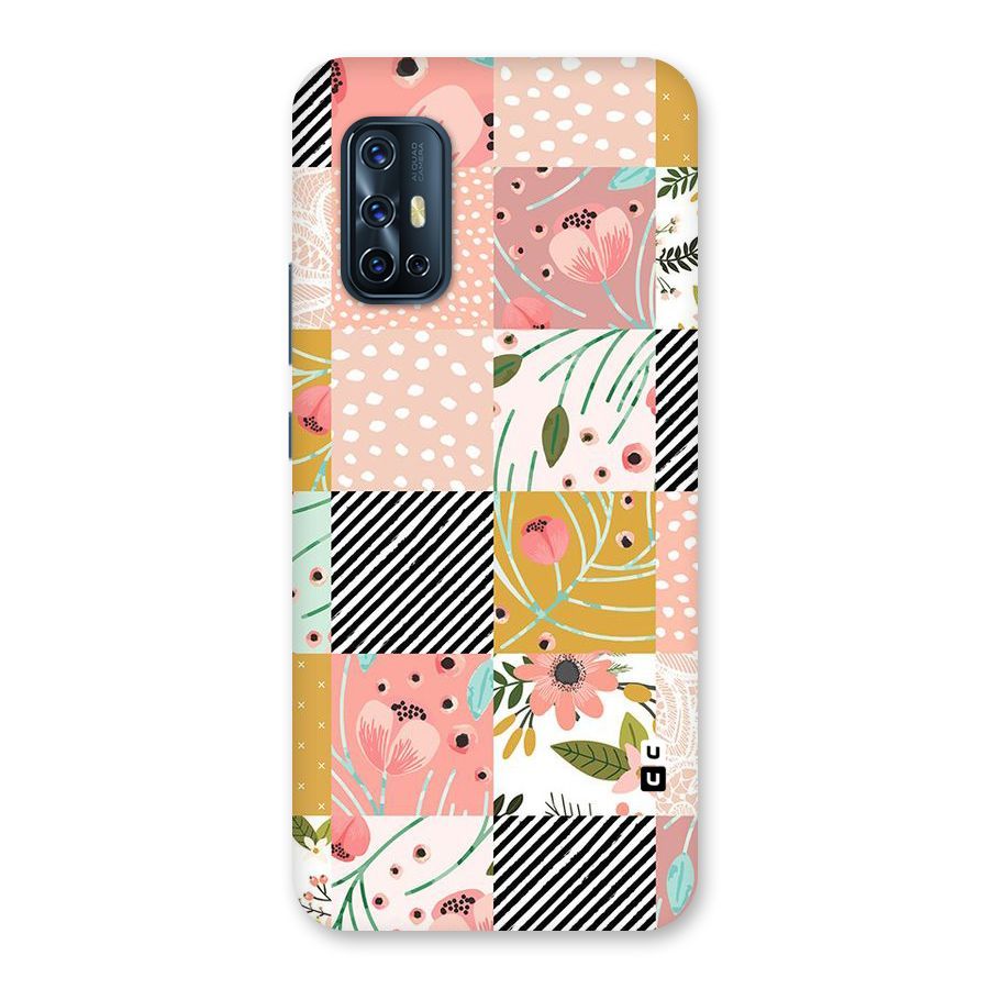 Leaf Stripe Polka Back Case for Vivo V17
