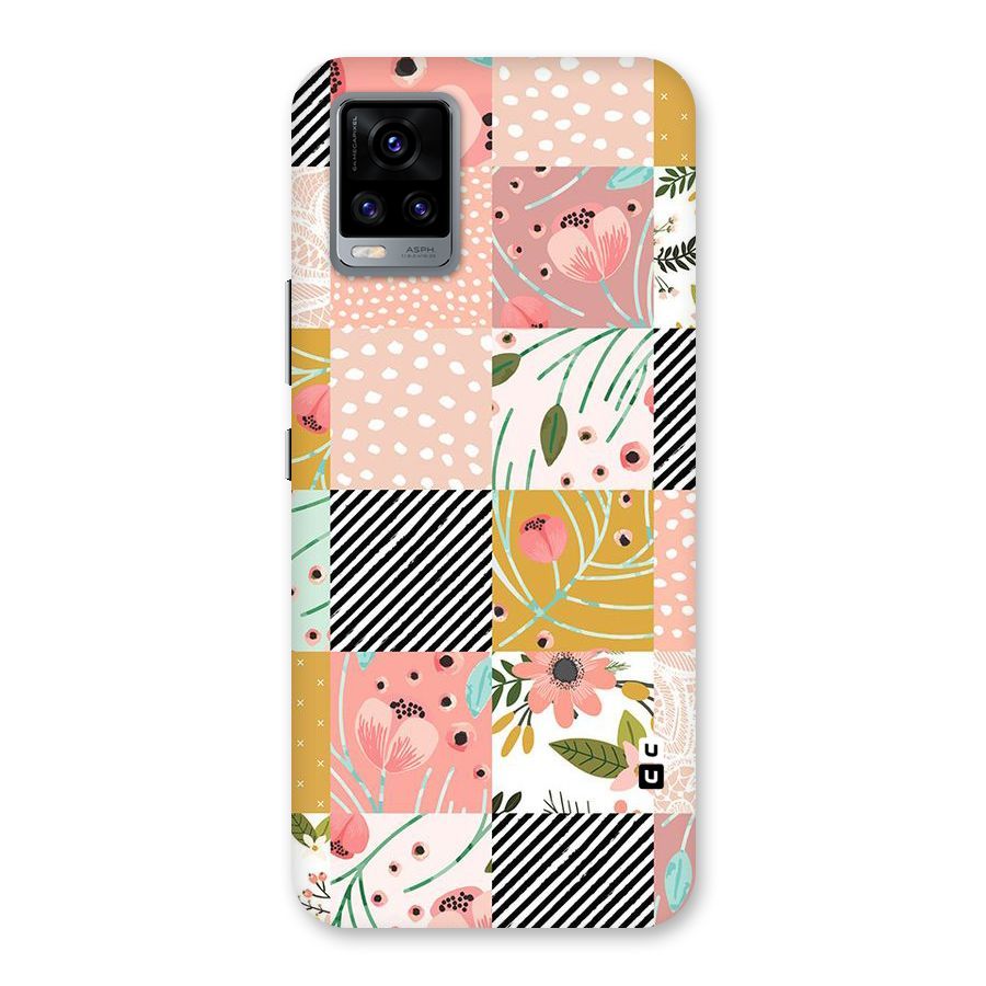 Leaf Stripe Polka Back Case for Vivo V20