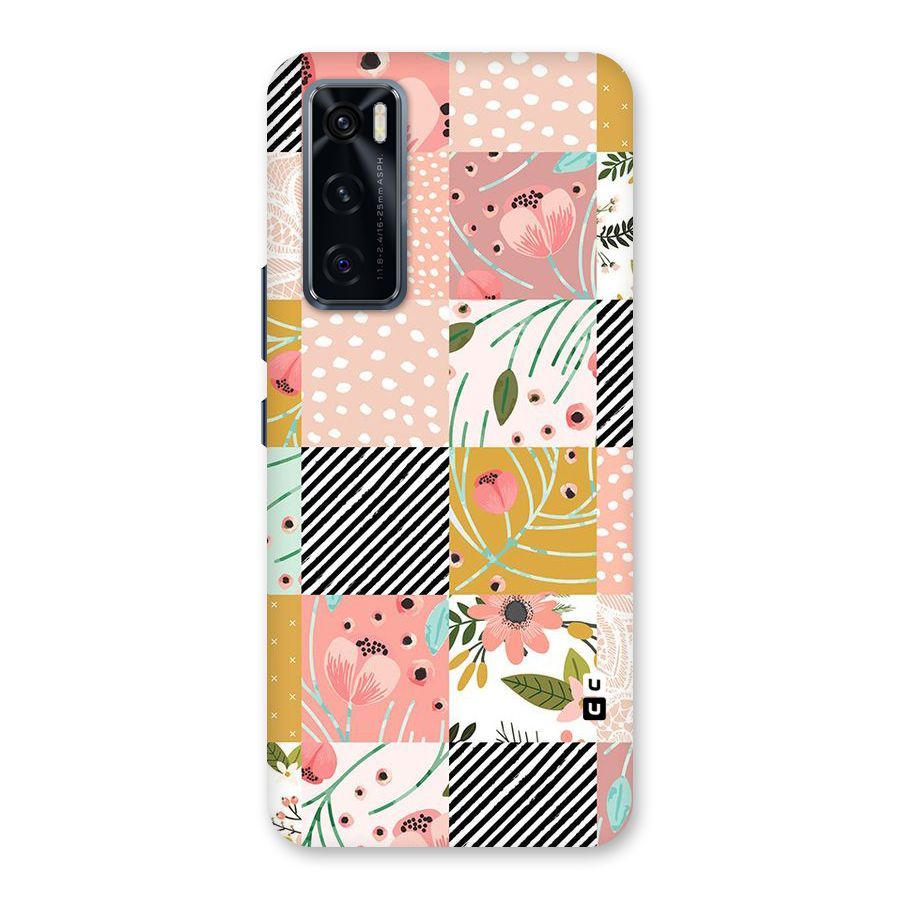 Leaf Stripe Polka Back Case for Vivo V20 SE