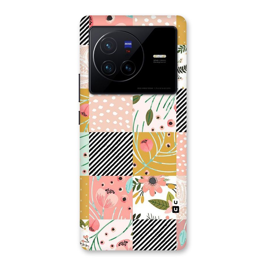 Leaf Stripe Polka Back Case for Vivo X80