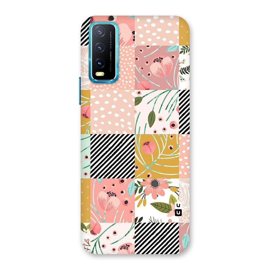 Leaf Stripe Polka Back Case for Vivo Y20A