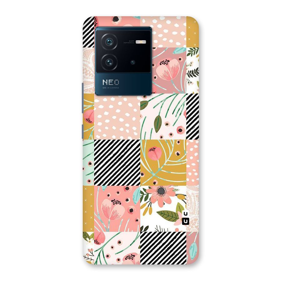 Leaf Stripe Polka Back Case for Vivo iQOO Neo 6 5G