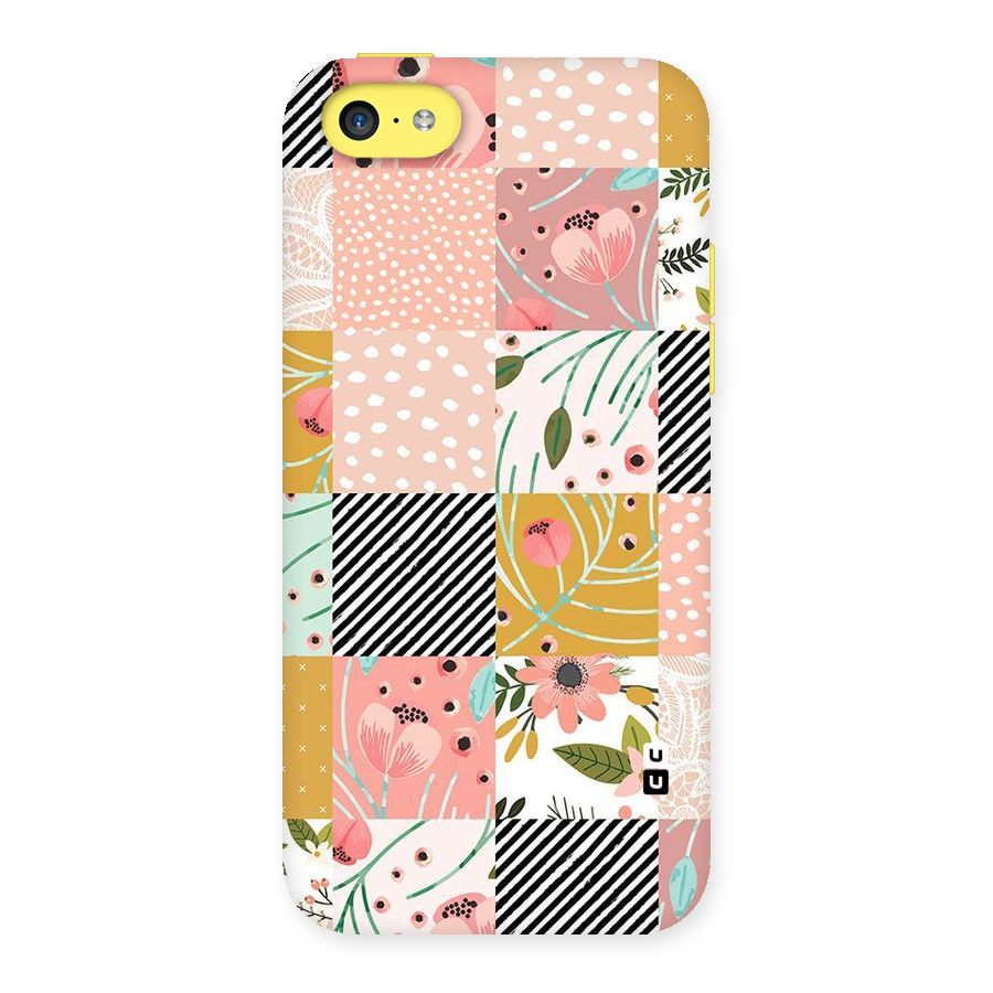 Leaf Stripe Polka Back Case for iPhone 5C